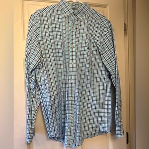 Vineyard Vine Men's Blue Checkered Shirt